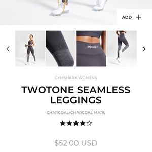 Gymshark Seemless TwoTone Legging Med Will bundle